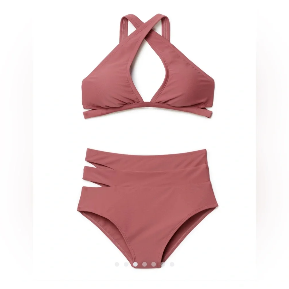 NWT Adore Me Demi Contour Pink Bikini Set, S/M